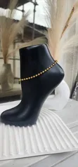 Ball Pearl Gold Steel Leg Chain - 3