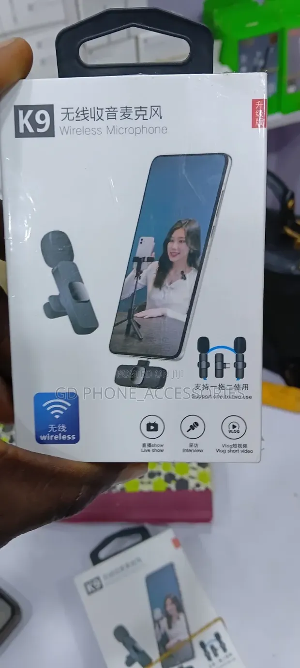 K9 Wireless Lavalier Microphone (Plug & Play, Dual Mic) - 1