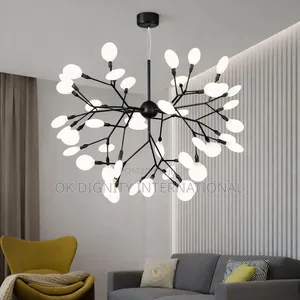 Modern Luxury Black Branch Chandelier - Multiple Globe Ceiling Light