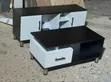 Modern Black & White TV Stand da Center Table Set - 1