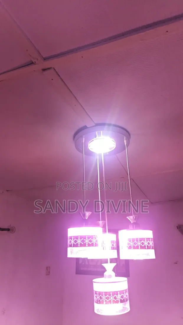 Chandelier Light and TV Console - 1