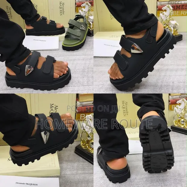 Original Alexander McQueen Touch Strap Chunky Sandals - 1
