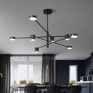 Modern Black Multi-Arm Chandelier - Luxury Ceiling Light