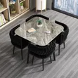 Sabon 4-Seater Fabric Dining Table da Kujeru - 1