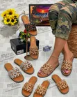 Elegant Rhinestone Flat Slippers - 2