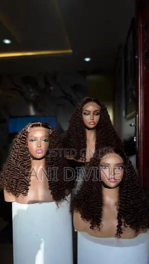 Quality Curly Human Hair Wig - Black/Brown
