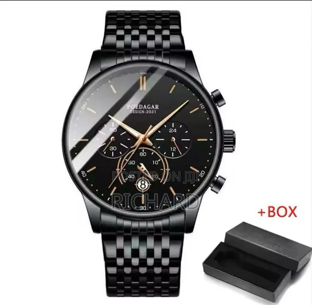 Poedagar Chronograph Watch with Sapphire Glass - 1
