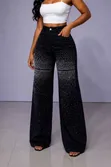 Rhinestone Black Jeans - 2