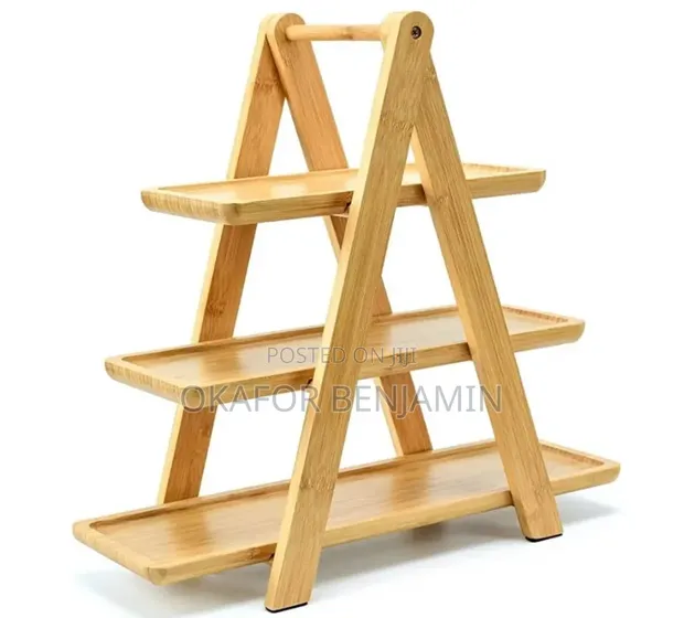 3-Tier Wooden Buffet Platter & Display - 1