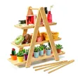 3-Tier Wooden Buffet Platter & Display - 2