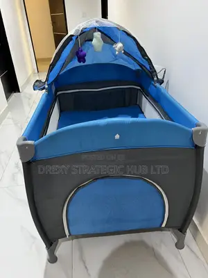 Mama Kids Baby Foldable Play Yard with Canopy