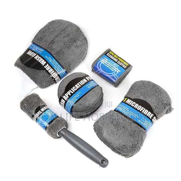 9-Piece Microfibre Car Wash Cleaning Kit Set - 1