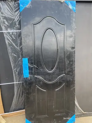 3ft Panel Wooden Room Door - Black