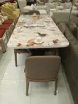 New Luxury 6 Seater Marble Dining Table Set - 1