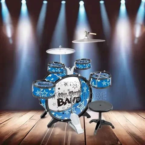 Kids Jazz Drum Set with Stool - Brand New - 1