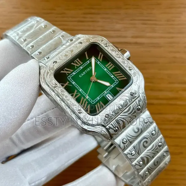 Automatic Quality Luxury Cartier Crested Chain Watch - 1