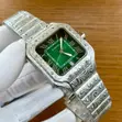 Automatic Quality Luxury Cartier Crested Chain Watch - 1