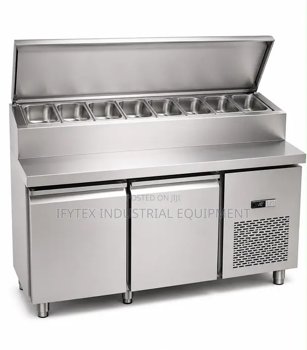 Commercial Stainless Steel Refrigerated Prep Counter - 1