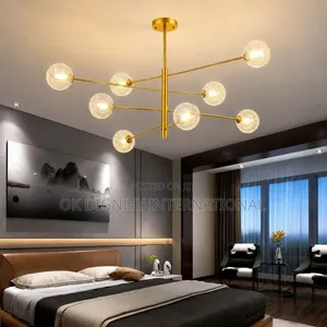 Modern Golden Multi-Arm Chandelier - Luxury Ceiling Light