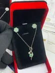 VVS Moissanite Diamond Necklace & Earring Set - 1