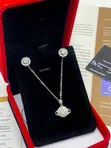 VVS Moissanite Diamond Necklace & Earring Set - 2