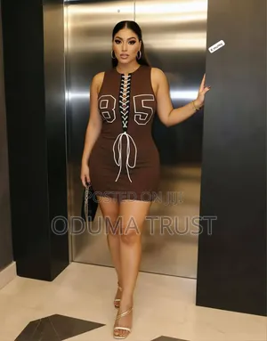 Ashluxe Classic Brown Mini Dress