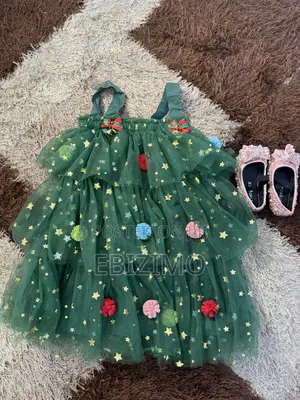 Bloome Baby Girl Dress - Green with Hearts (3-5Y)