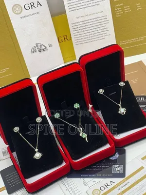 VVS Moissanite Diamond Necklace and Earring Set