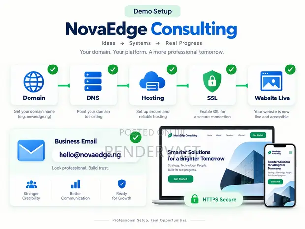 Domain, Web Hosting & Business Email Setup - 1