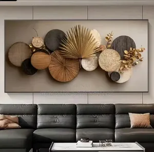 Luxury Abstract Geometric Wall Art - Metallic Gold Spheres