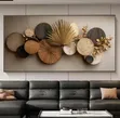 Luxury Abstract Geometric Wall Art - Metallic Gold Spheres - 2