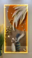 Crystal Stones Acrylic Wall Frame with LED Light - 1