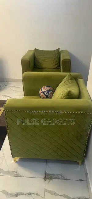 Home Interiors Living Room Couch Set - Green Fabric