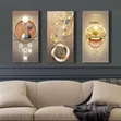 Black White Gold Mountain Triptych Wall Art Set - 2