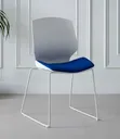 Modern White Round Dining Table and 4 Chairs - 2