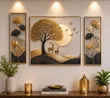 Luxury Chinese Wall Art - Golden Tree of Life - 3
