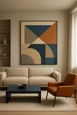 Geometric Abstract Canvas Wall Art - 3