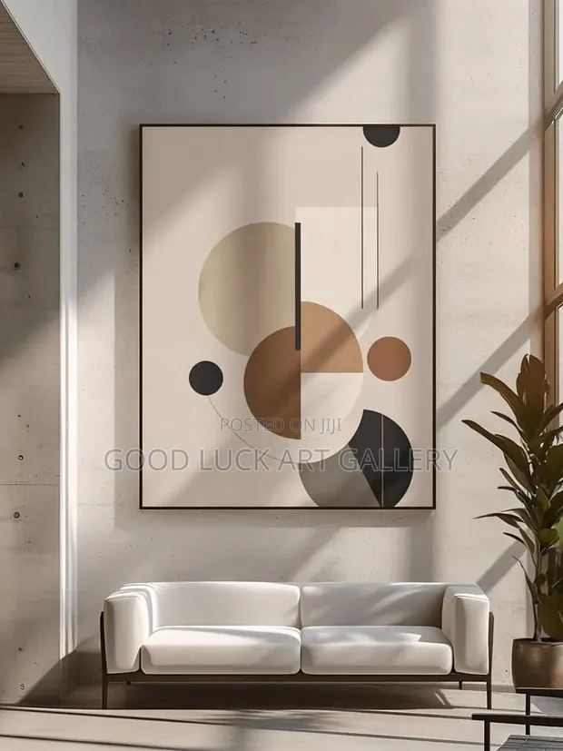 Abstract Cycles Geometric Wall Art Print - 1