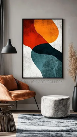 Vintage Geometric Abstract Canvas Print Wall Art