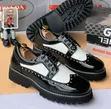 Prada Gloss Two-Toned Patent Brogues - 2