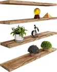 Wall Mounted Floating Shelf, Set of 4, Light Walnut, 36 Inch - 2