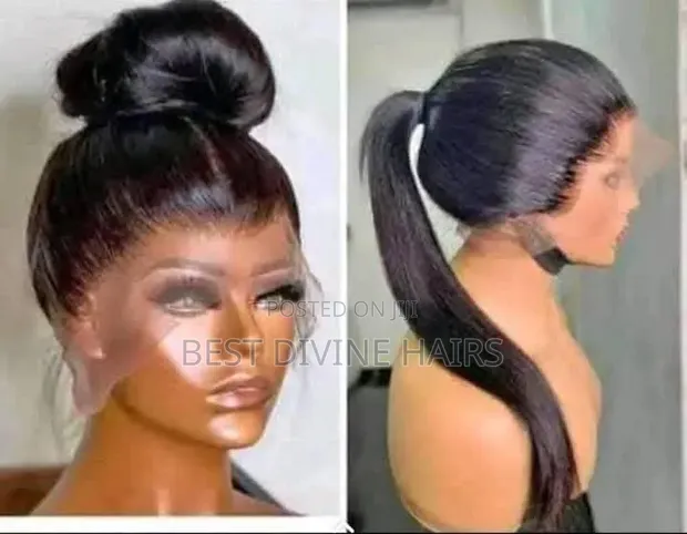 20" 360 Silky Straight Human Hair Wig (Ow) - 1