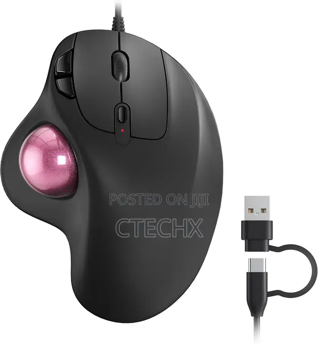 Nulea M509 Trackball Mouse - Wired, Type-A/Type-C - 1