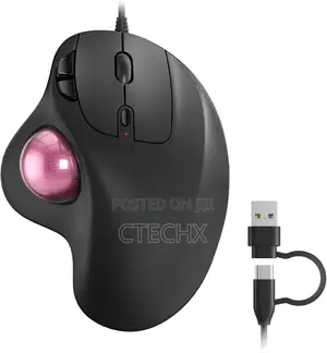 Nulea M509 Trackball Mouse - Wired, Type-A/Type-C