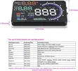 A8 OBD2 Windshield HUD Head Up Display - 3