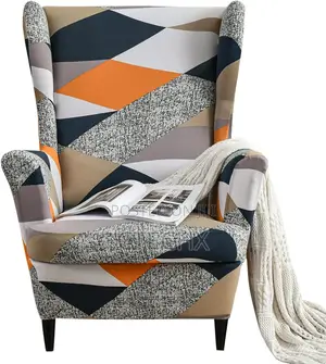 MINGPINHUIUS Soft Polyester Stretch Wingback Chair Cover
