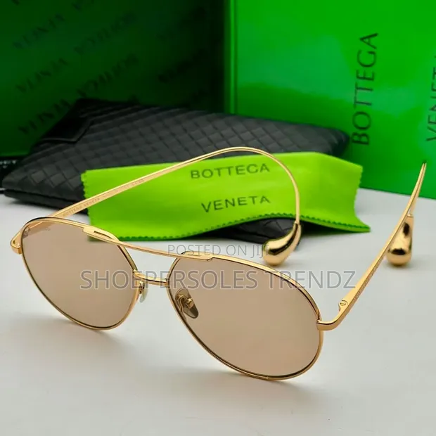 Bottega Aviator Sunglasses - Gold & Silver Frames - 1