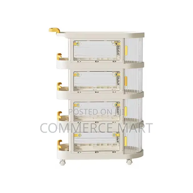 4-Layer Trolley Storage Rack Organizer - 1