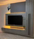 Modern TV Wall Panel Floating Console da Hasken LED - 2
