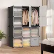 GE Modular PVC Plastic Storage Wardrobe - 12 Cubes - 2